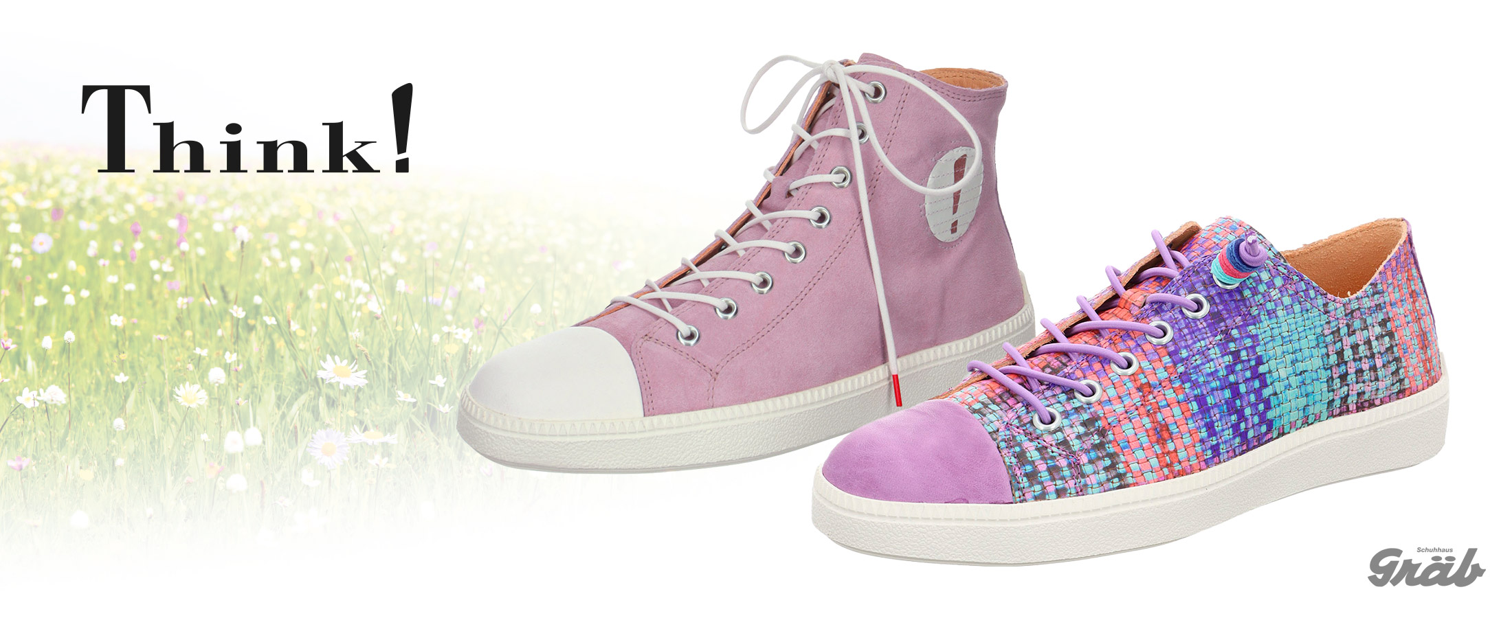 Finden Sie Ihre neuen Lieblingsschuhe von Think! Jetzt zu kaufen in der Stadt Zürich beim Schuhhaus Gräb.